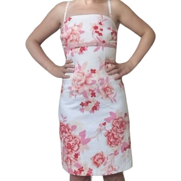 Women's Floral Rose Baby Pink Rose Ribbon Summer Baby Doll Dress Size 3/4! - Picture 1 of 12